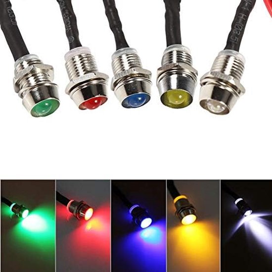 Led Dc Indicator Car LED Indicator Light, Universal 12V DC LED Indicator Light Bulbs Led ...