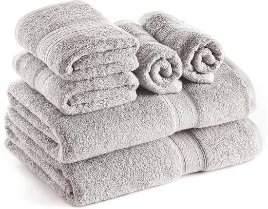 Homescapes badstof handdoekenset 4 stuks 100% katoen crème