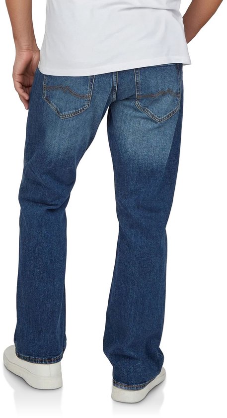 Mustang Heren Jeans Broeken Oregon Bootcut bootcut Fit Blauw Volwassenen Denim Jeansbroek Spijkerbroek heren