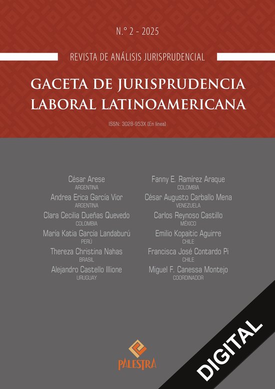 Gaceta de jurisprudencia laboral latinoamericana Nro. 2 - cover