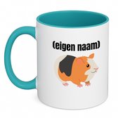 Hacebo® - Tasse à café turquoise eigen avec un cochon d'Inde - Cochon d'Inde - Pour les amoureux des cochons d'Inde - Mug - Tasse à café - Amoureux des cochons d'Inde - Animaux - Anniversaire - Cadeau - Mug - 350 ml
