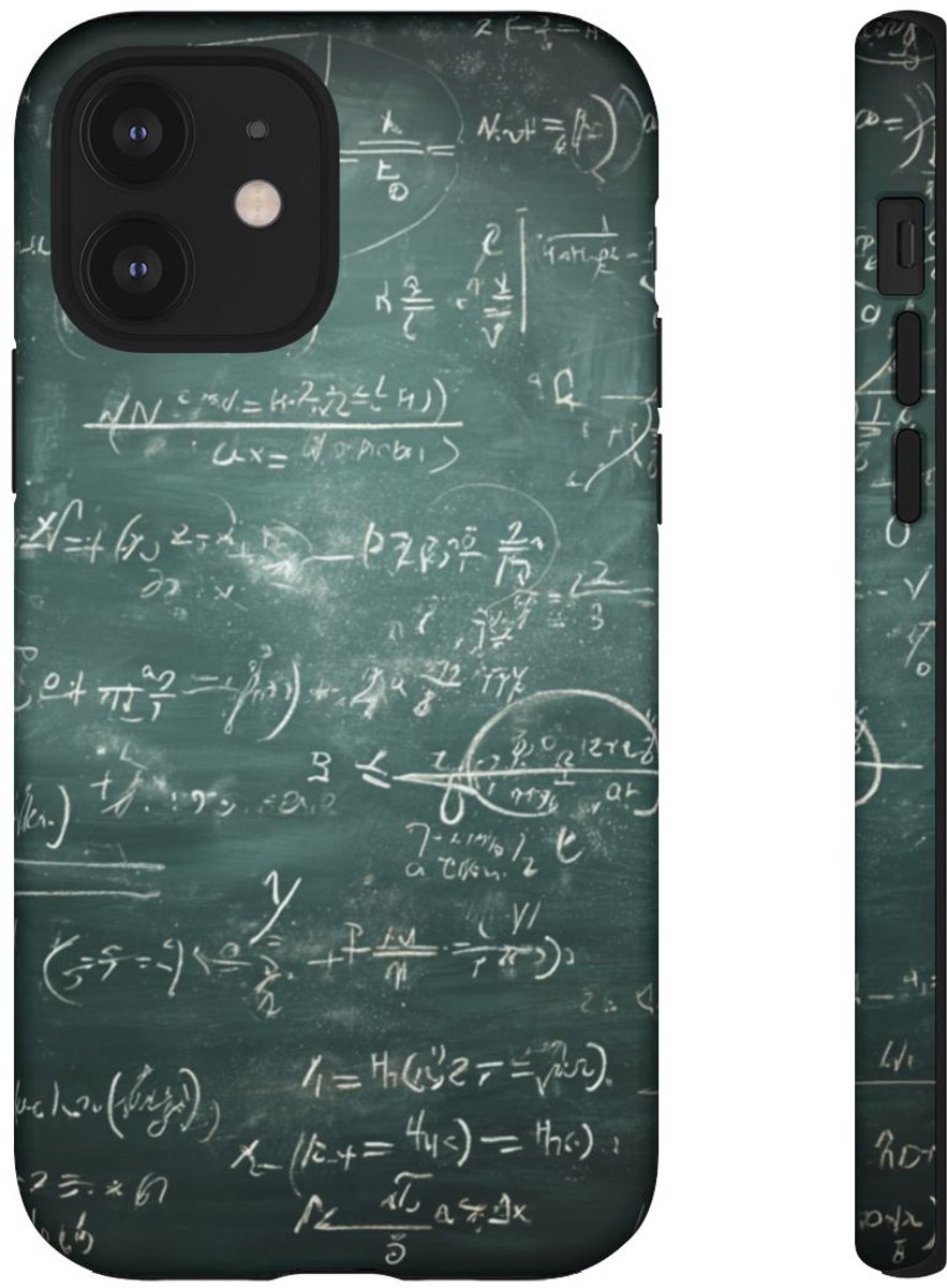 Wiskundige Formules op Schoolbord – Telefoonhoesje Geschikt voor iPhone 12