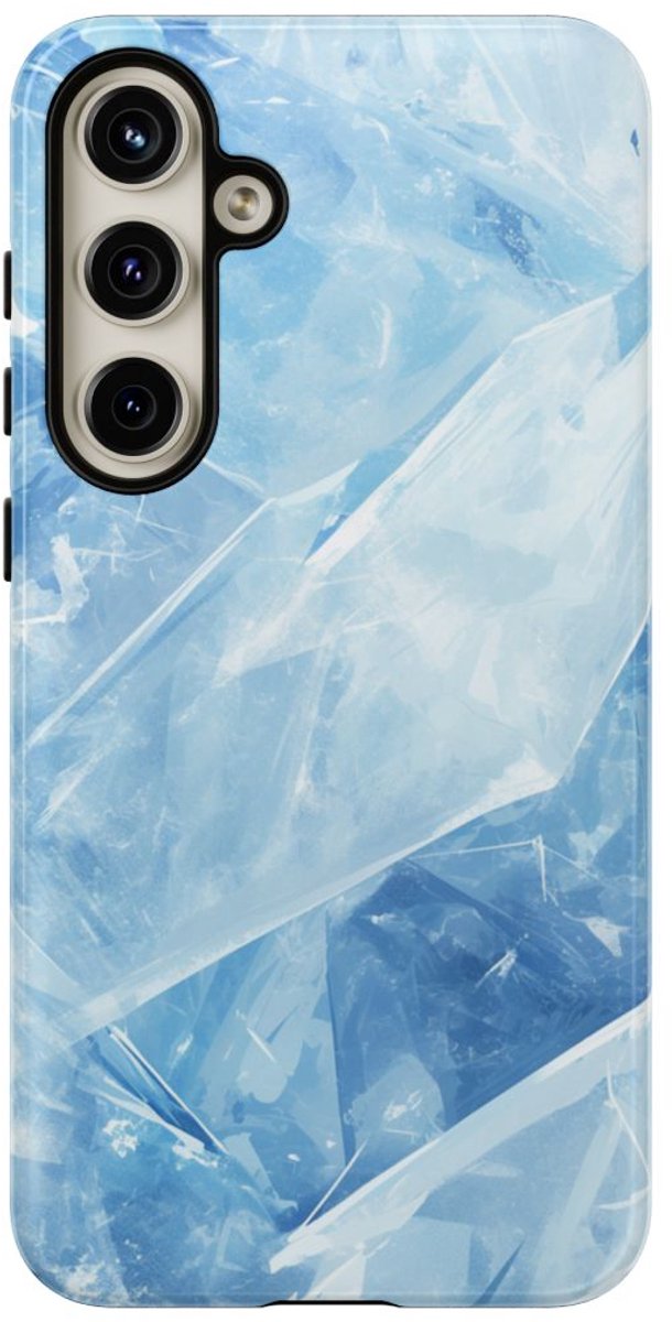 Blauwe IJstextuur – Telefoonhoesje Geschikt voor Samsung Galaxy S24 Plus
