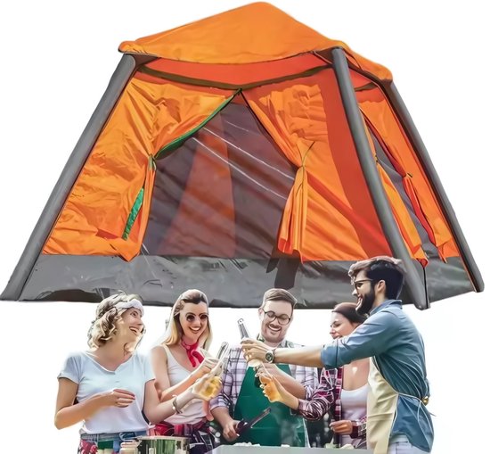 Opblaasbare kampeertent - Festival tent - Camping - Regendicht en zonnescherm - Eenvoudig van Merkloos — afbeelding 4