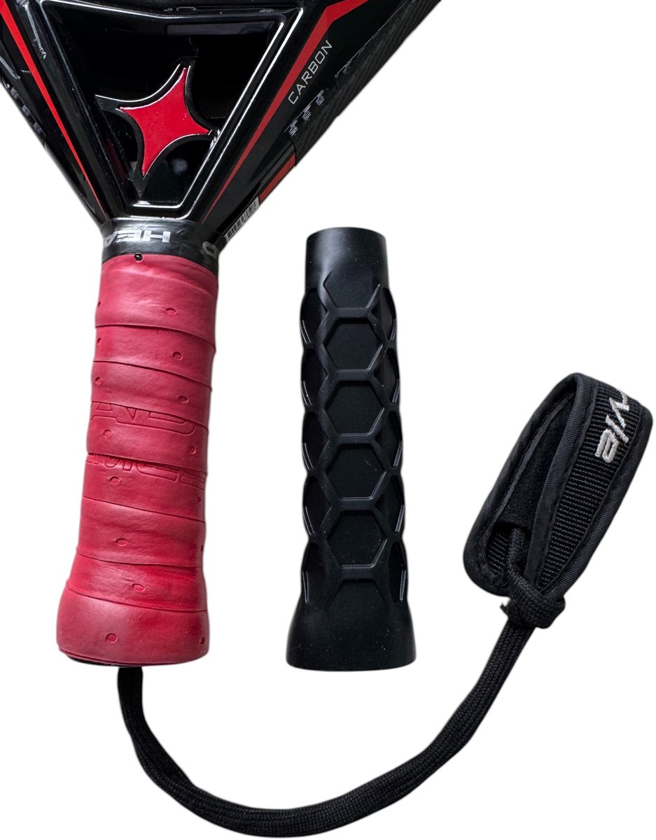Padelgrip Honingraatstructuur – Zwart – Antislip – Inclusief Instructies