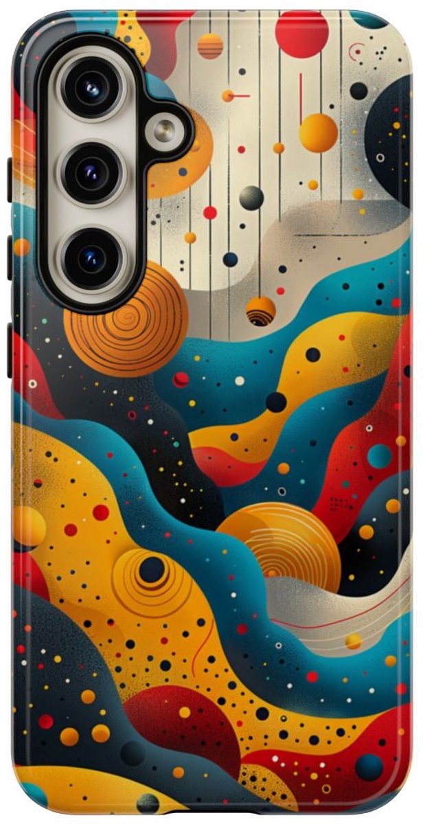 Kleurrijke Abstracte Kosmische Golven – Telefoonhoesje Geschikt voor Samsung Galaxy S24