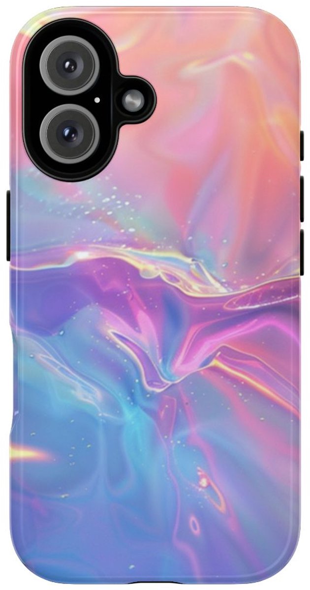 Holografisch Gradient Abstract Ontwerp – Telefoonhoesje Geschikt voor iPhone 16