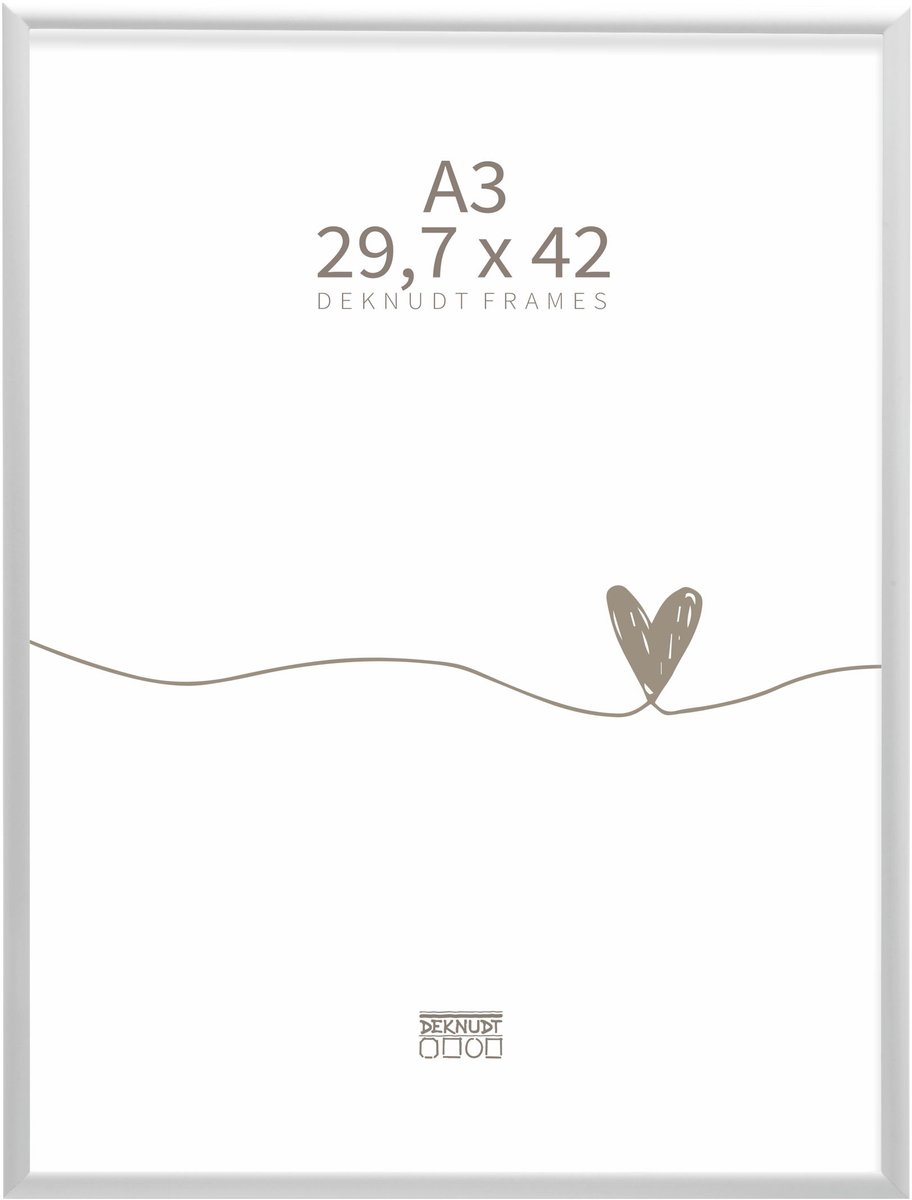 Deknudt Frames fotolijst S027D1 - zilver - aluminium - A3 - 29,7x42 cm