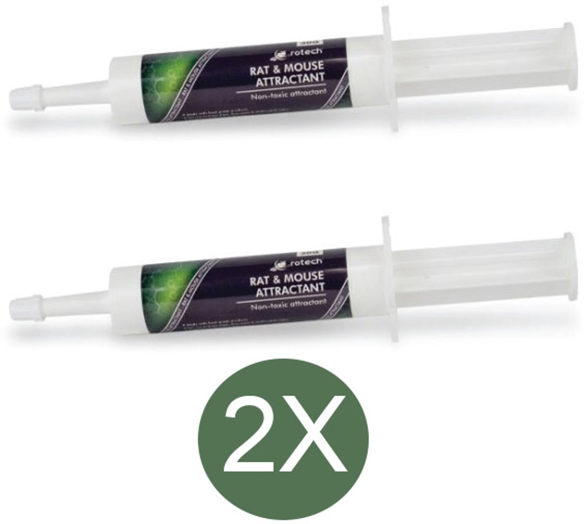 Clac Ratten en muizen lokgel 2x30ml - gebruiksklaar, niet-giftig lokmiddel voor ratten en muizen