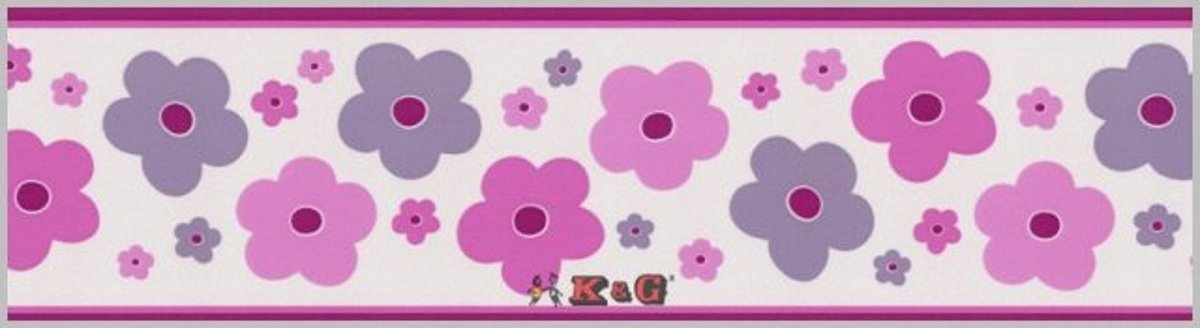 kinder behangrand bloemen happy kids 0569220