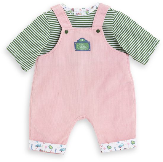Corolle poppenkleding babypop 42cm - T-shirt en overall - kleurrijke outfit. van Merkloos — afbeelding 2