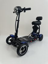 COMFYGO MS3000 Elektrische scootmobiel, 4 wielen, maximale snelheid 18 km/u, 10,4 Ah Lithium-ion accu, Actieradius tot 25 km, Blauw, Standaard stoel + Kinderzitje