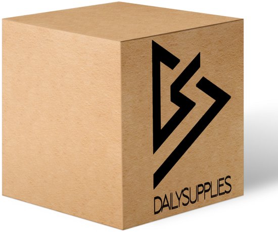 Bruine kartonnen doos met het zwarte DailySupplies logo.