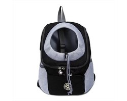 QPFO® Hondendraagtas - Honden draagzak en rugzak - Reistas voor honden tot 10 kg - Zwart