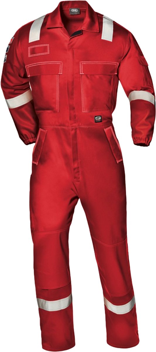 SIR SAFETY CARBOFLAME Hi Vis Reflecterend Amerikaanse Overall HEREN Overall Werkkleding Rood - Brandvertragend