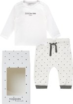 Noppies GiftSet (2 pièces) Chemise unisexe Pantalon blanc Étoiles blanches - Taille 68