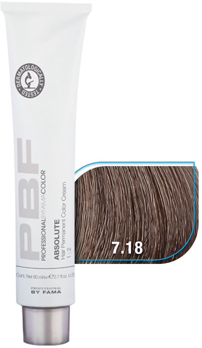 BY FAMA | Color Absolute Natural Cenizo Tinte 7.18