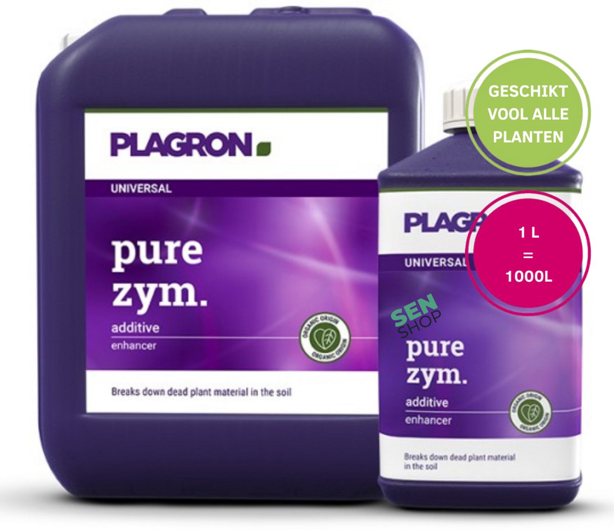 zym 1L, purezym 1L, enzymen 1L, Plagron enzym 1L, plagron pure bym 1L, boden verbeteraar 1L, puur gym, plagron, plagron zym