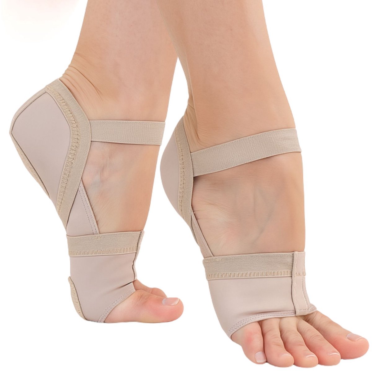 Dancer Dancewear® Voetjes “Full Body” - Dansvoetjes - voetbeschermer - Huidskleur Beige - Maat S - Maten 33/34/35/36