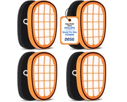 DEGG® - 4x filter geschikt voor Philips speedpro max aqua 7000 en 8000 series - steelstofzuiger - schuimfilter - vervangt fc5005/01 - cp0663/01 - cp1100/01 - wasbaar - multipack