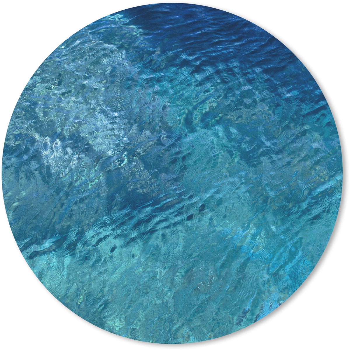 Muismat rond 30x30 cm - Mousepad Zee - Golf - Water - Ronde muismatten
