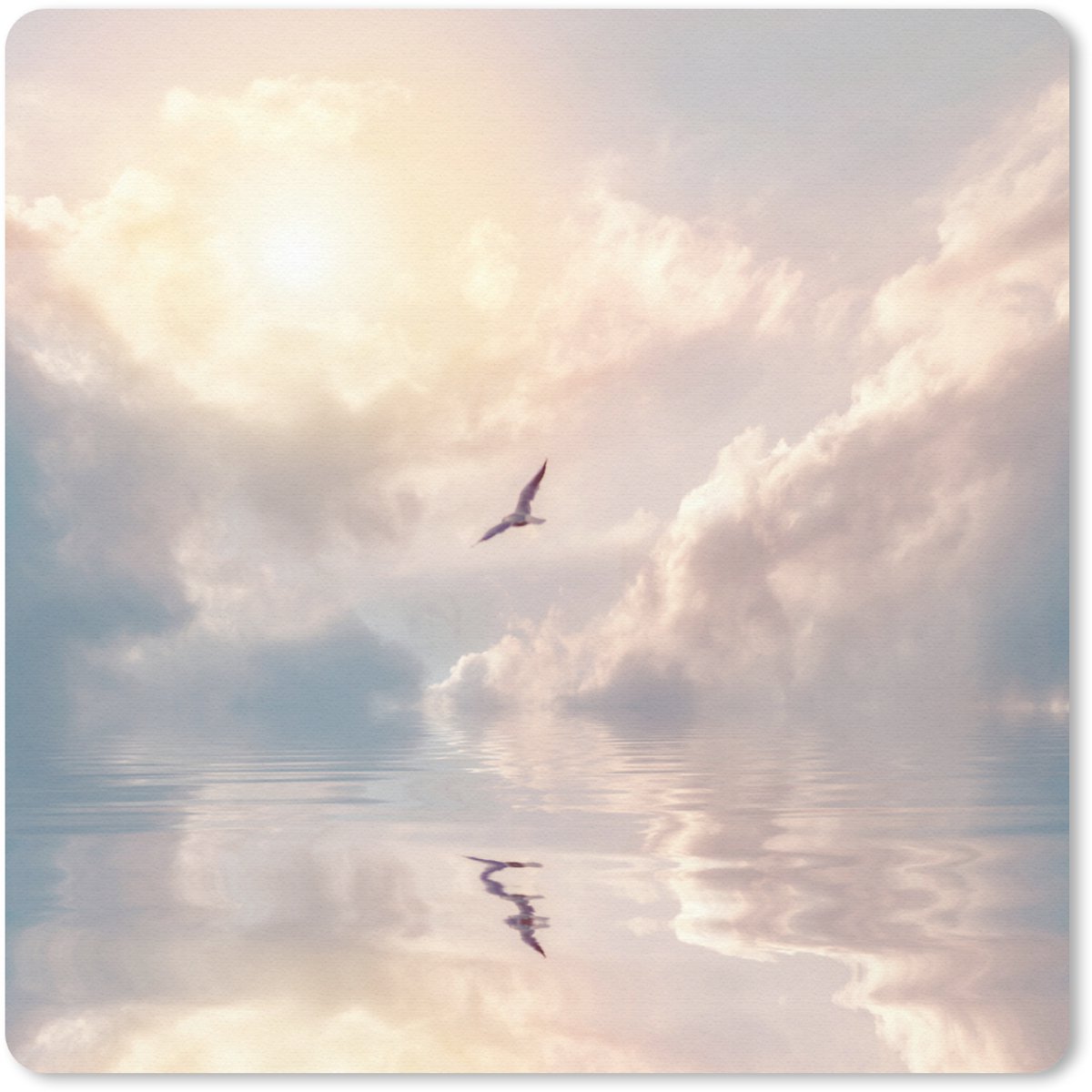 Muismat 30x30 cm - Mousepad Vogel - Zee - Zon - Muismatten