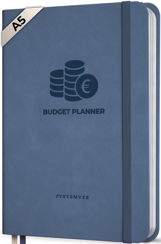 Systemyze Budget Planner – Kasboek in en uitgaven – Huishoudboekje – A5 – Marineblauw