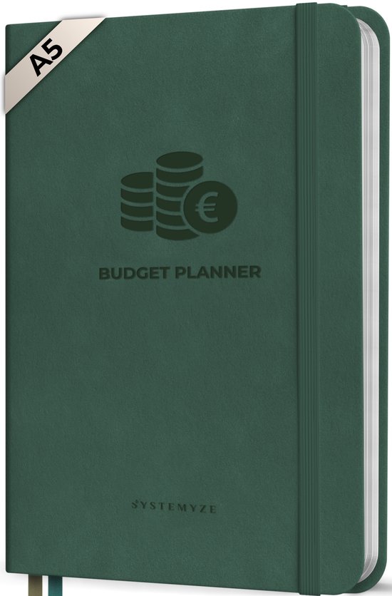 Systemyze Budget Planner – Kasboek in en uitgaven – Huishoudboekje – A5 – Donkergroen