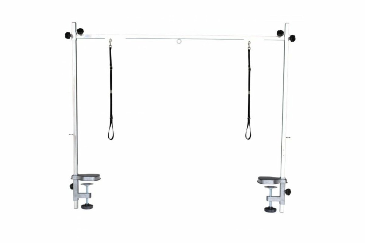 Trimarm Dubbel voor Trimtafel Hond - RVS - Geschikt voor tafelblad 110-120 cm en 6,5 cm dik