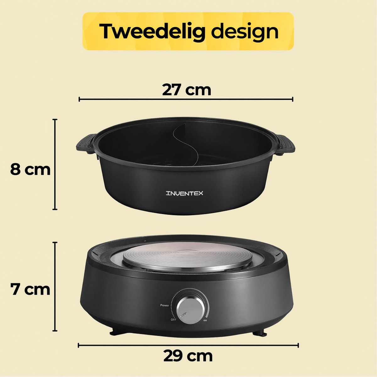 VEVOR Elektrische Hot Pot 1360W 5L Shabu-Shabu Pot Met Dubbele Smaak Antiaanbaklaag Op Elektrisch Fornuis Met Scheidingswand Helder Glazen Deksel Temperatuurregeling Hot Pot Voor 6 10 Personen VEVOR Elektrische Hot Pot 1360W 5L Shabu-Shabu Pot Met Dubbele Smaak Antiaanbaklaag Op Elektrisch Fornuis Met Scheidingswand Helder Glazen Deksel Temperatuurregeling Hot Pot Voor 6 10 Personen