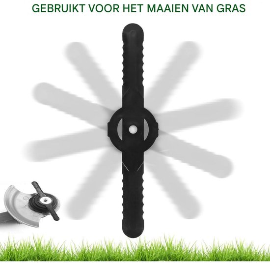 EXCITAT 60 stuks - Messen - Kunststof messen - Vervangende trimmermessen - Geschikt voor alle snoerloze grastrimmers - Zwart van EXCITAT — afbeelding 4