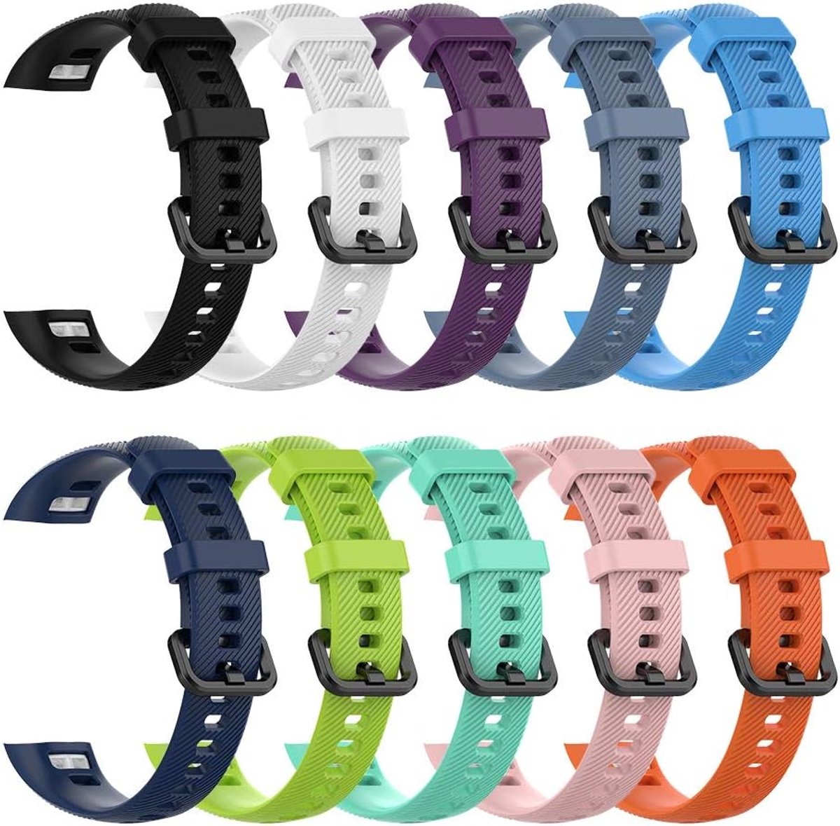Zachte Siliconen Polsband Vervangende Horlogeband Armband voor Band 3 Pro en Band 4 Pro - Comfortabele en Duurzame Horlogeband in Zwart