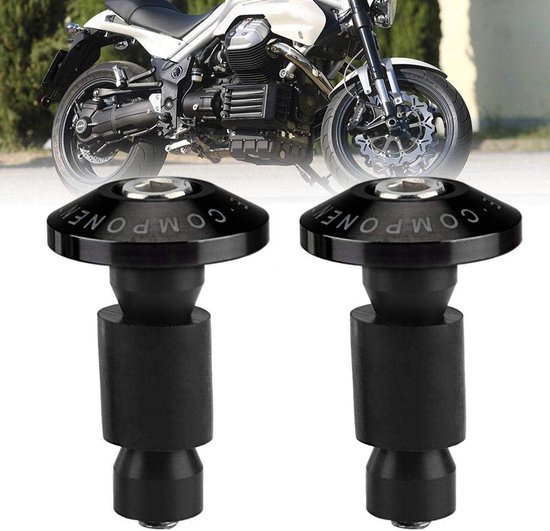 Universele motorfiets-stuurgreepdoppen - 1 paar - geschikt voor de meeste motorfietsen - diameter 22 mm - default Blanco Y Gris van Universele — afbeelding 3