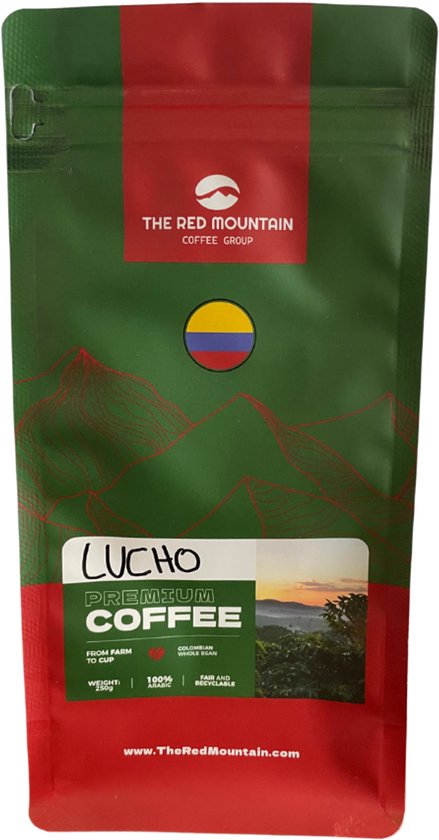 The Red Mountain Koffiebonen – Café de Lucho – Vers Gebrand in Colombia – 250g – Specialty Coffee