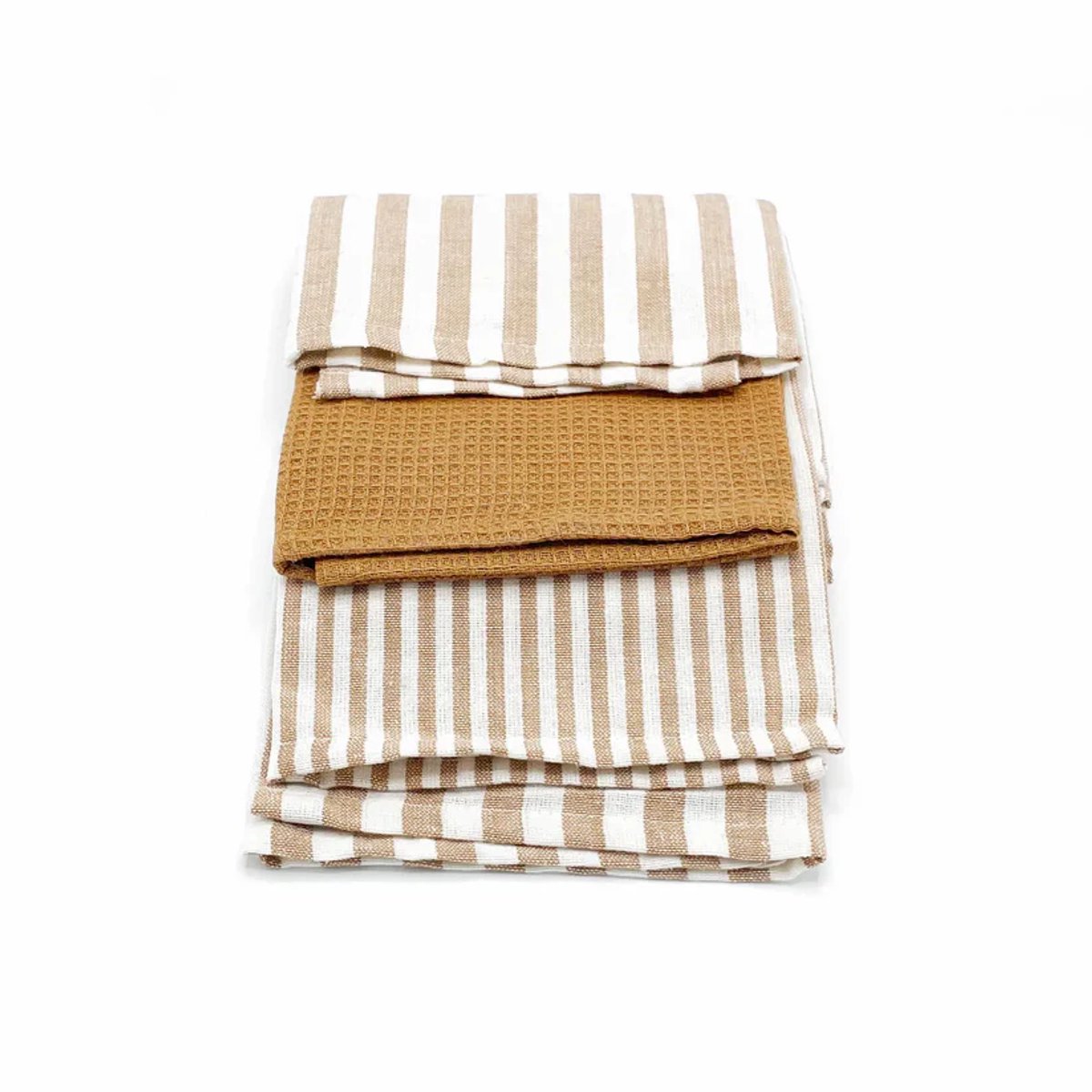 Theedoeken Set – 3 stuks – Keukendoeken – Neutraal Design – 100% Katoen