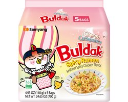 Samyang Buldak Cream Carbonara noodles 140g x 5 pack