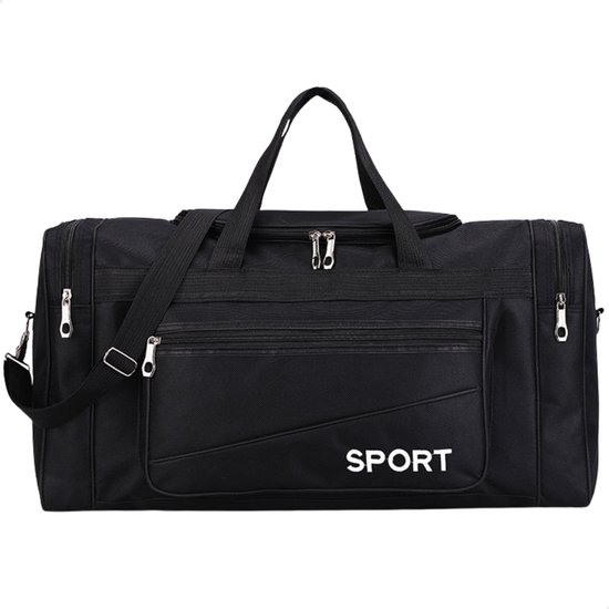 Sac de sport RENALUX homme et femme - Sac de voyage - Sac week-end - Sac de Sport - Sac de sport avec compartiment à chaussures - Zwart