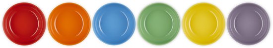Le Creuset Vancouver Ontbijtkommen Coupe 16 cm Regenboog Kleuren Set Van 6