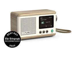 Pure Classic Mini - The Charming Portable Digital Radio, Cotton White/Oak