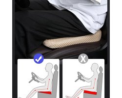 Auto Zitkussen - Autostoel kussen - Ergonomisch Zitkussen - Traagschuim zitkussen - Zwart