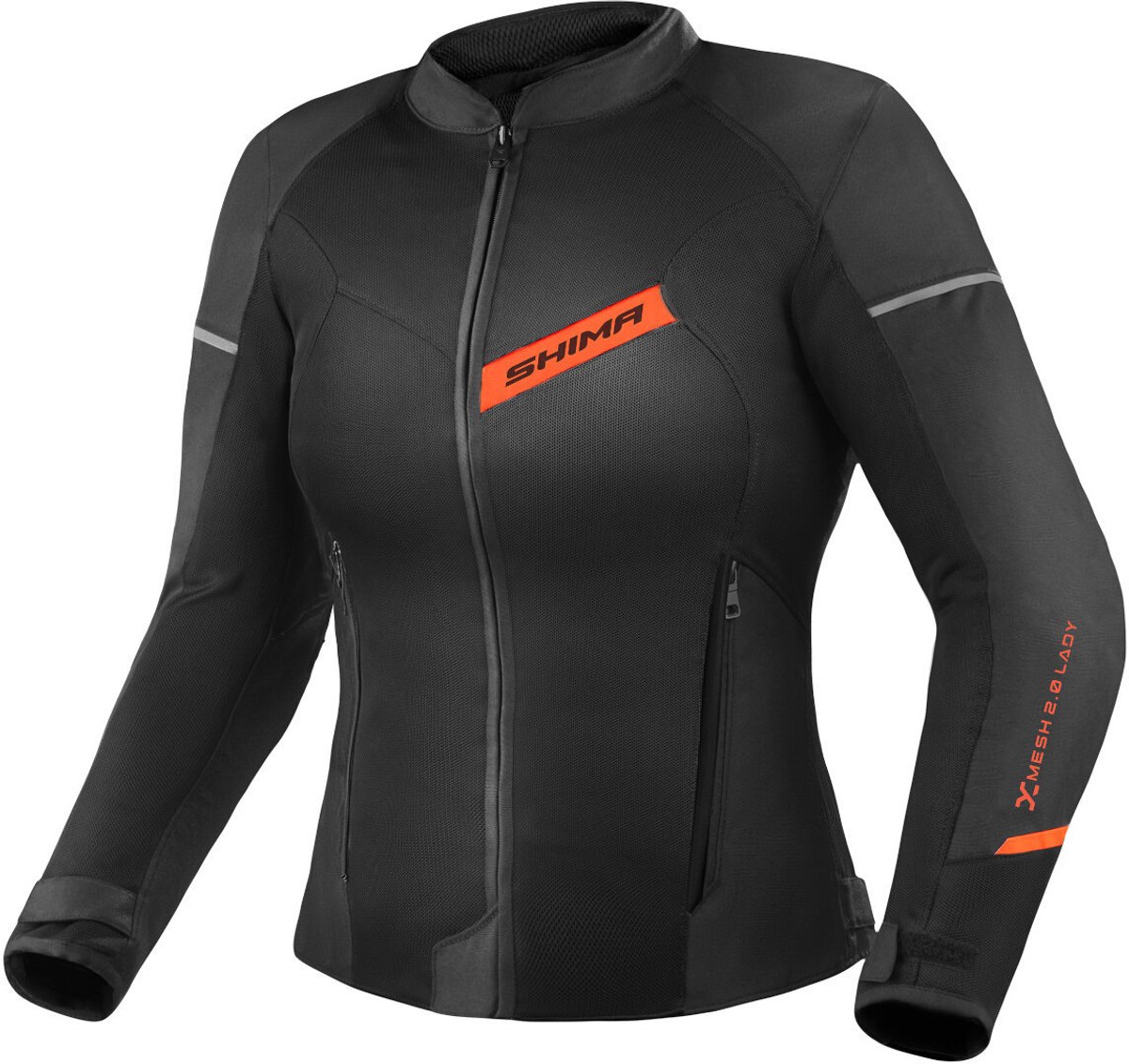 SHIMA X-Mesh 2.0 Dames Zwart Rood Textiele Motorjas - Jas