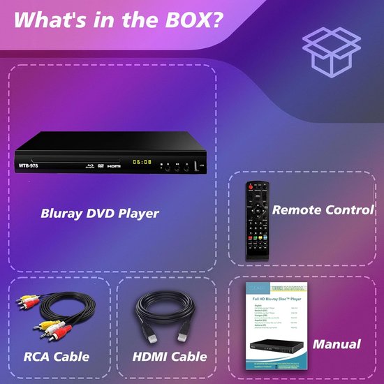 RFWR® Multimedia Blu-ray Speler met Dolby Audio en Full HD 1080p — afbeelding 2