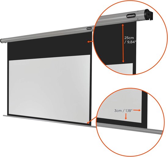 Écran de projection motorisé RFWR® 240 x 135 cm pour home cinéma et ...