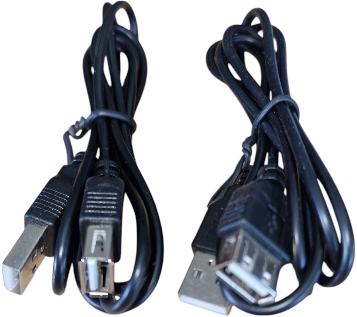 2 x USB 2.0 - Verlengkabel - USB-A (v) - USB-A (m) - 1 Meter