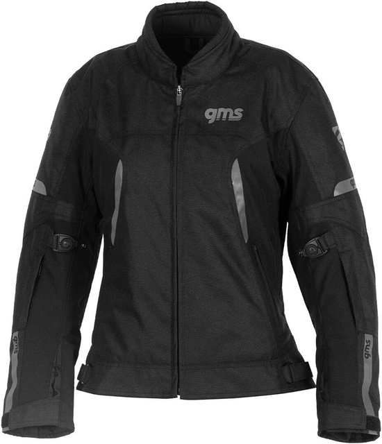 gms Vega Dames Zwart Waterdichte Textiele Motorjas - Jas
