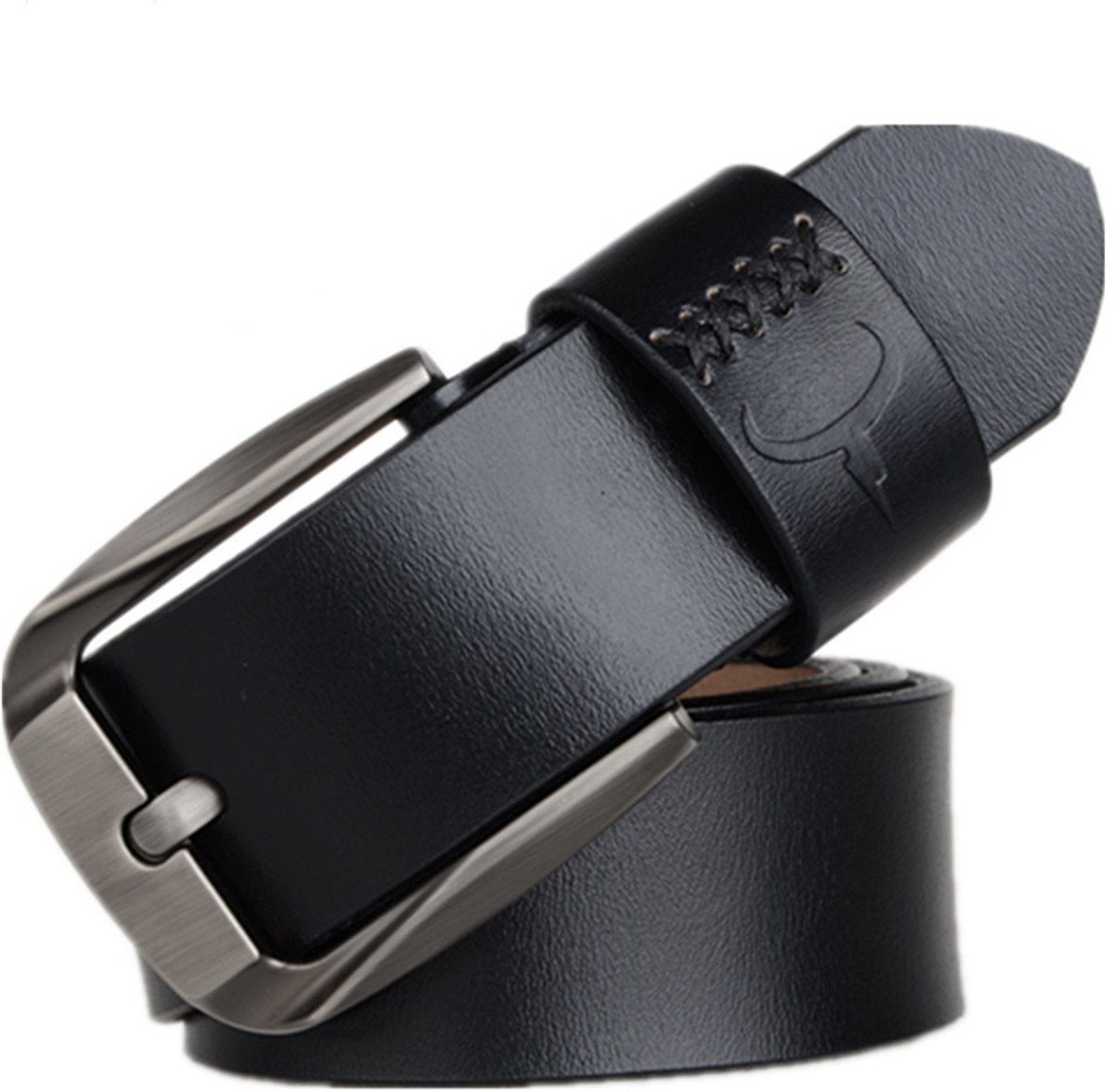 de Jong riem heren - bruin - inkortbaar - koe leer - 134 cm - perfect cadeau voor man