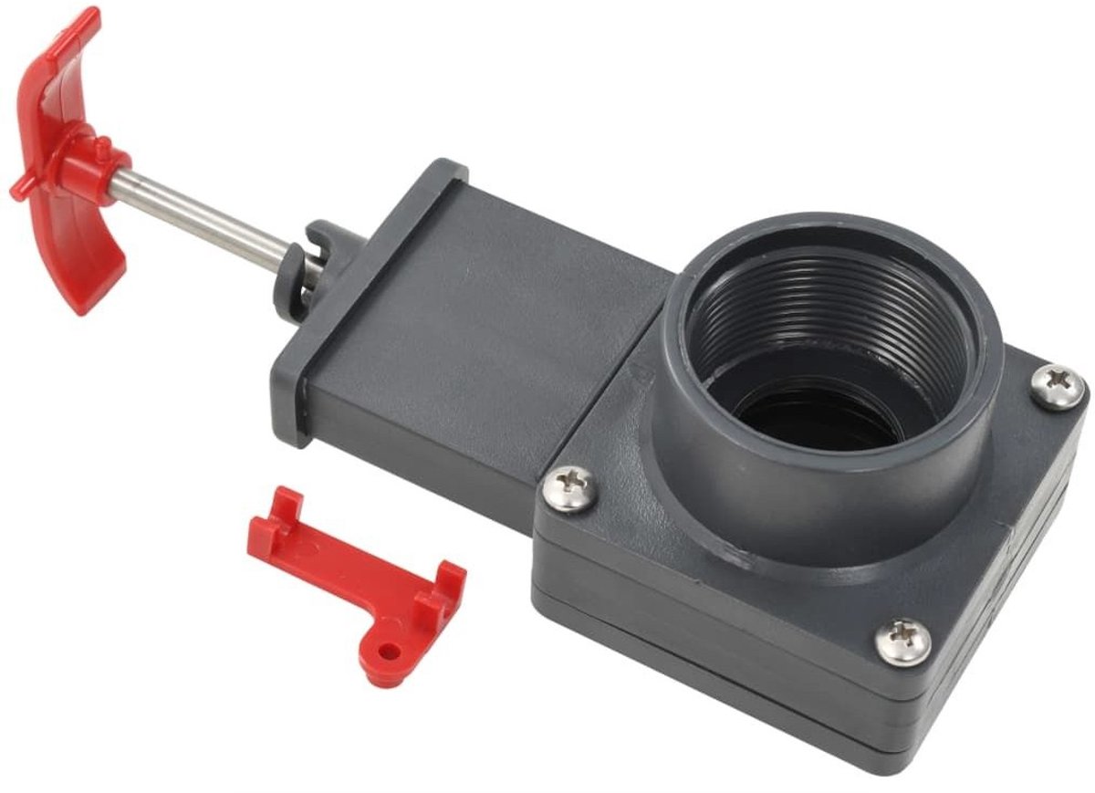 Schuifkraan | Slide valve | Zwembadklep | 1-1/2" BI -BU draad