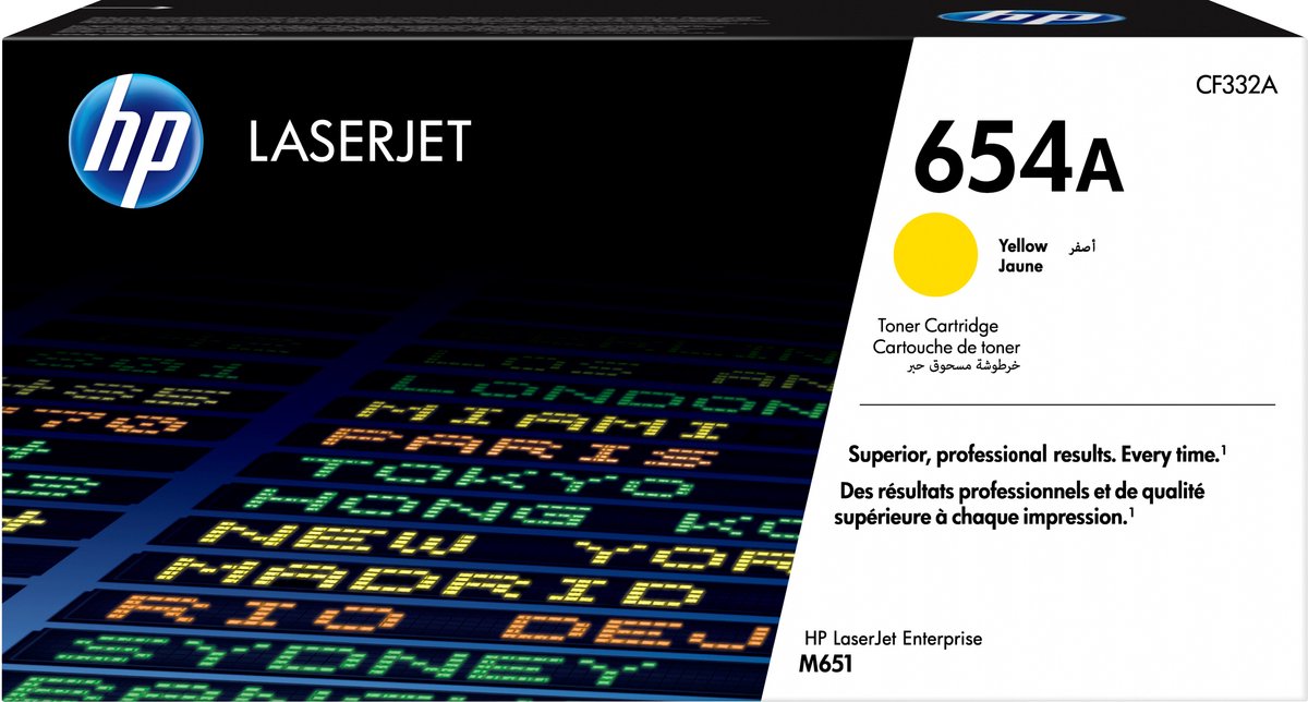 Original Toner HP 654A Yellow