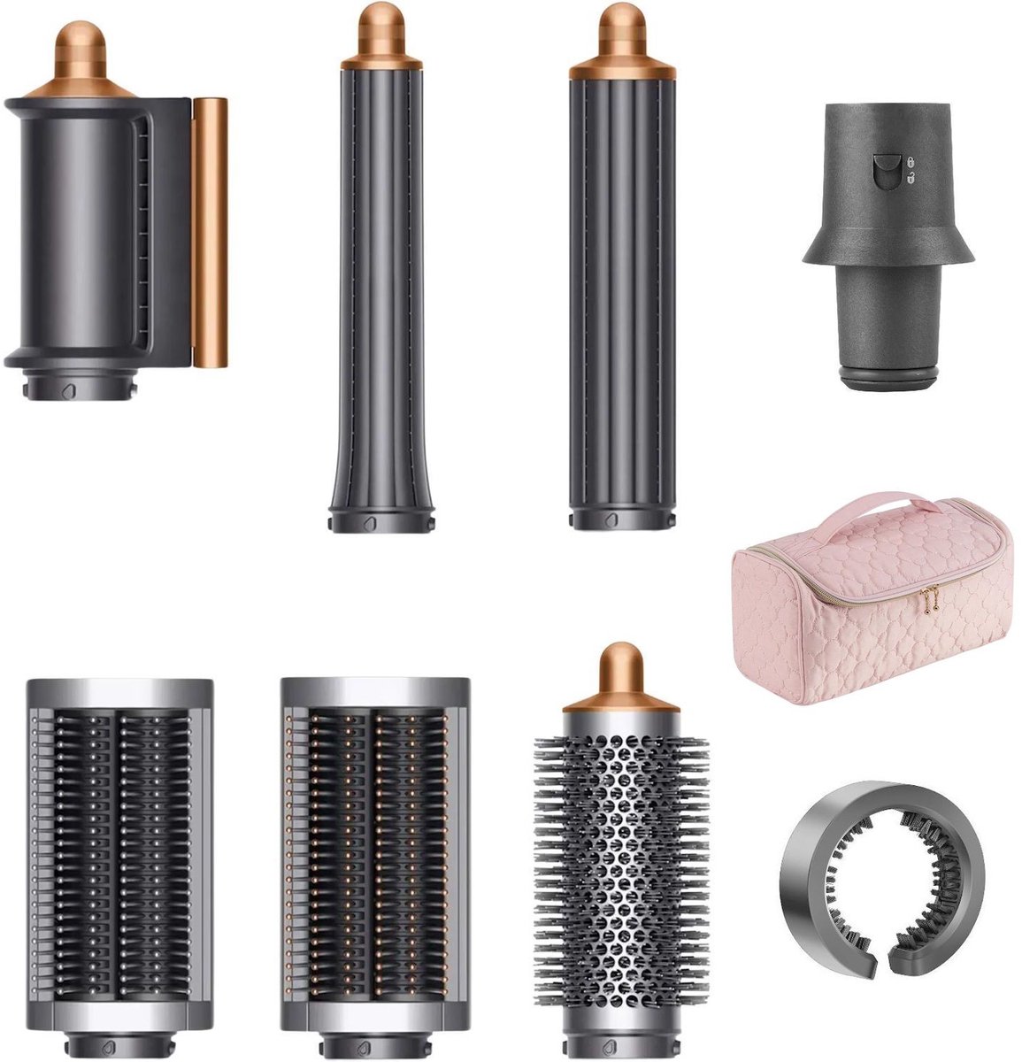 Plus.Parts® Accessoires geschikt voor Dyson Airwrap, Supersonic en Supersonic Nural (7 Stuks + Adapter)