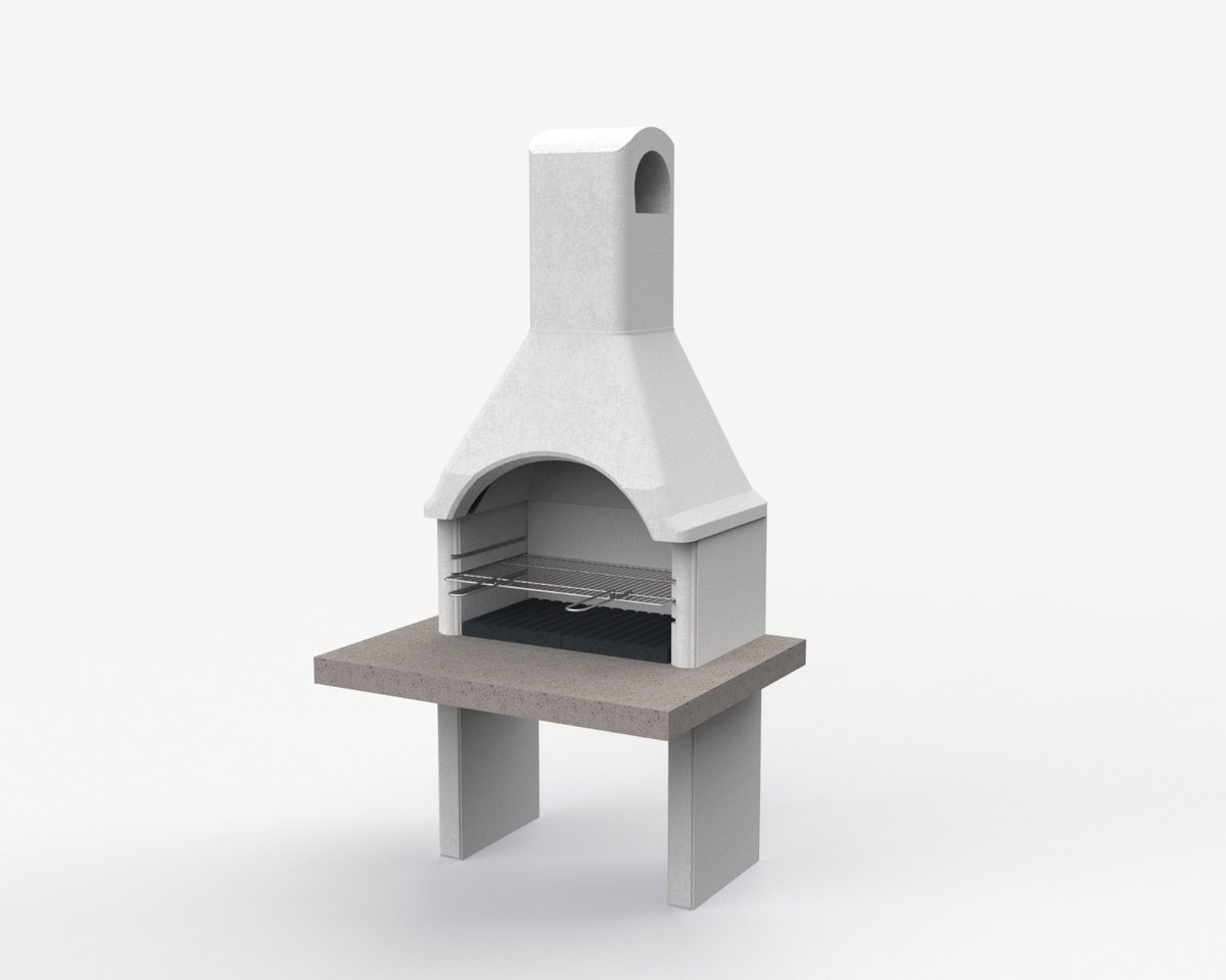 Sarom Fuoco - Betonnen barbecue - PIAVE - 80 x 103 x 198 cm